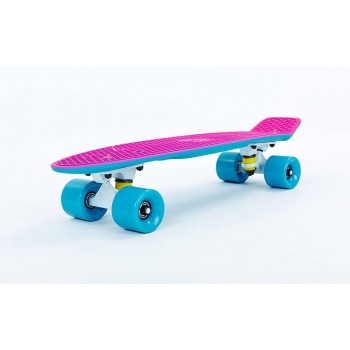 Пенни борд Fish Skateboards Pink/Blue 22.5" - Розово/Синий